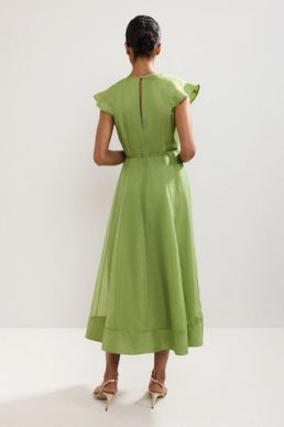 Phase Eight Annette Frill Dress Green
