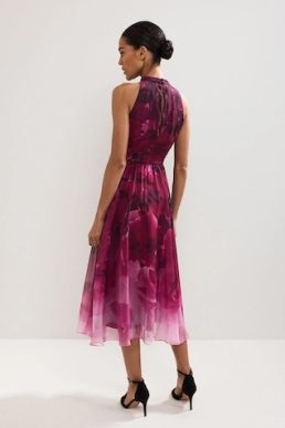 Phase Eight Bethany Floral Halter Dress Pink Multi