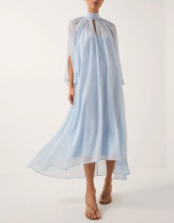 Monsoon Skyla floral embellished maxi wrap dress navy blue