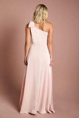 Coast Teen Coast One Shoulder Bow Bridesmaid Dress Blush Pink