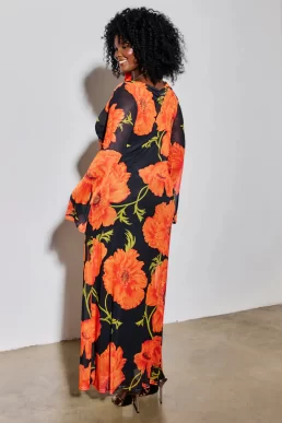 Never Fully Dressed Black Poppy Aria Mesh Dress, Red