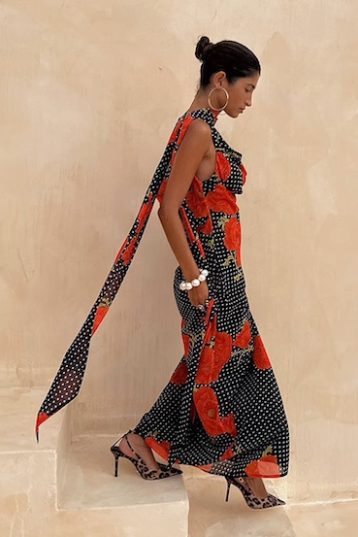 Never Fully Dressed Black Red Poppy Sophie Dress