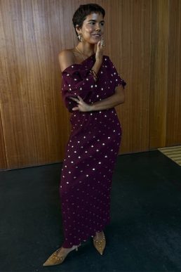 Never Fully Dressed Burgundy Tilly Maxi Dress