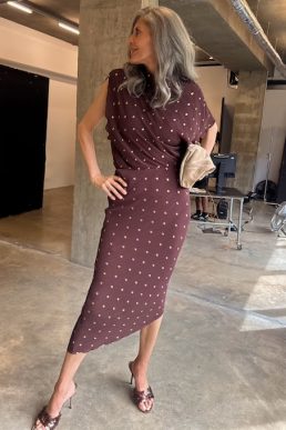 Never Fully Dressed Chocolate Plisse Desiree Dress