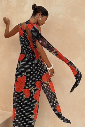 Never Fully Dressed Black Red Poppy Sophie Dress - Image 3