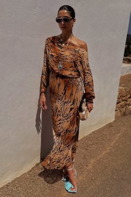 Never Fully Dressed Animal Tilly Dress Brown Black