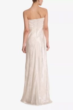 Omnes Sicily Floral-Print Satin Maxi Dress Ivory