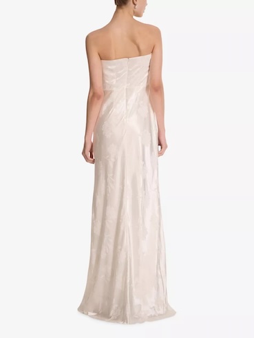Omnes Sicily Floral-Print Satin Maxi Dress Ivory
