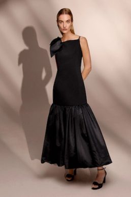 Phase Eight Kiera Black Bow Maxi Dress Black