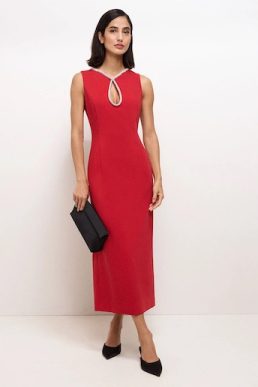 Phase Eight Milia Red Diamante Maxi Dress