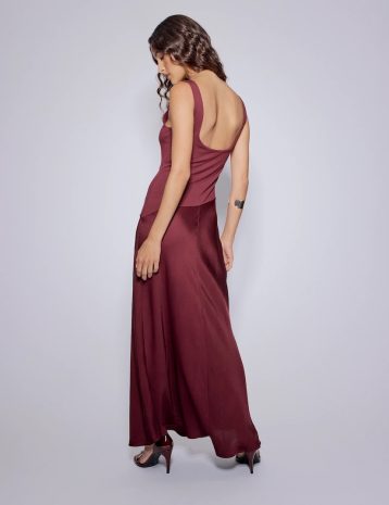 burgundy maxi