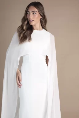 Coast Cape Maxi Wedding Dress Ivory