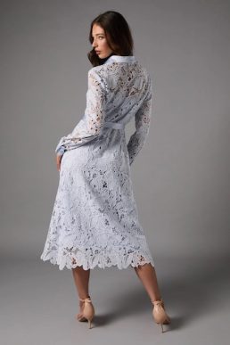 Coast Lace Shirt Dress Light Blue