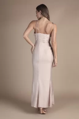 Coast Satin Strappy Cowl Neck Bridesmaid Dress Blush Pink