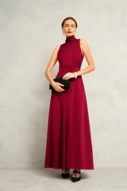Hobbs Marilyn Halter Maxi Dress Lipstick Red