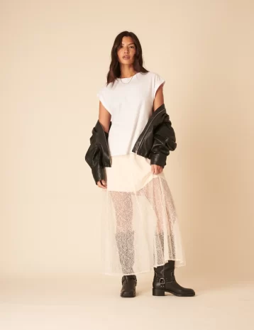 Nobody's Child White Lace Midi Skirt - Image 2