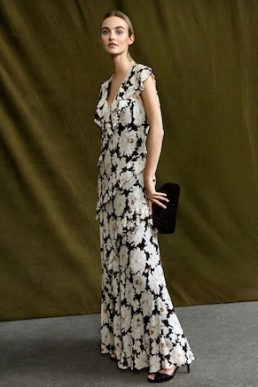 Phase Eight Eva Floral Maxi Dress Black White Multi