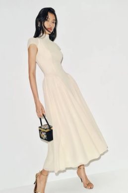 Reformation Maven Dress Core Fior Di Latte