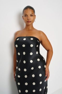 Reformation Oren Silk Maxi Dress Es Mono Black White