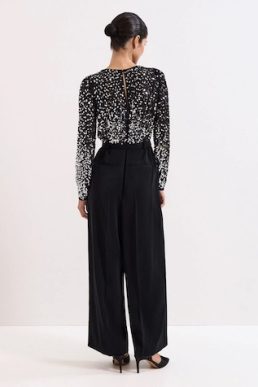 Phase Eight Shio Jumpsuit Black silver