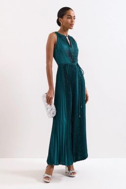 Phase Eight Simara Shimmer Maxi Dress Teal Green