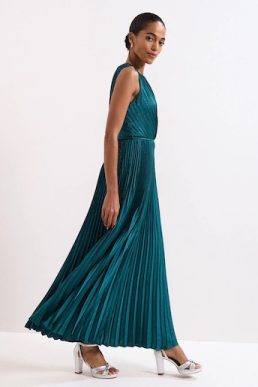Phase Eight Simara Shimmer Maxi Dress Teal Green