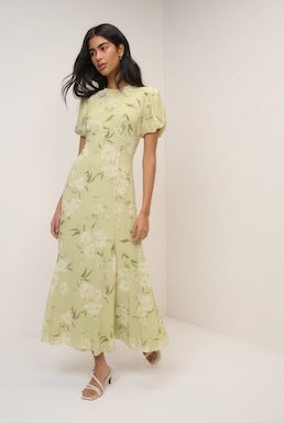 Nobody's Child Sage Floral Chiffon Juno Maxi Bridesmaid Dress