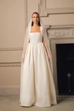 Coast Bodice Full Skirt Wedding Dress Ivory