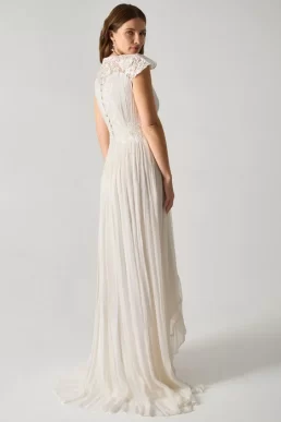 Monsoon Arwen embroidered lace wedding dress ivory