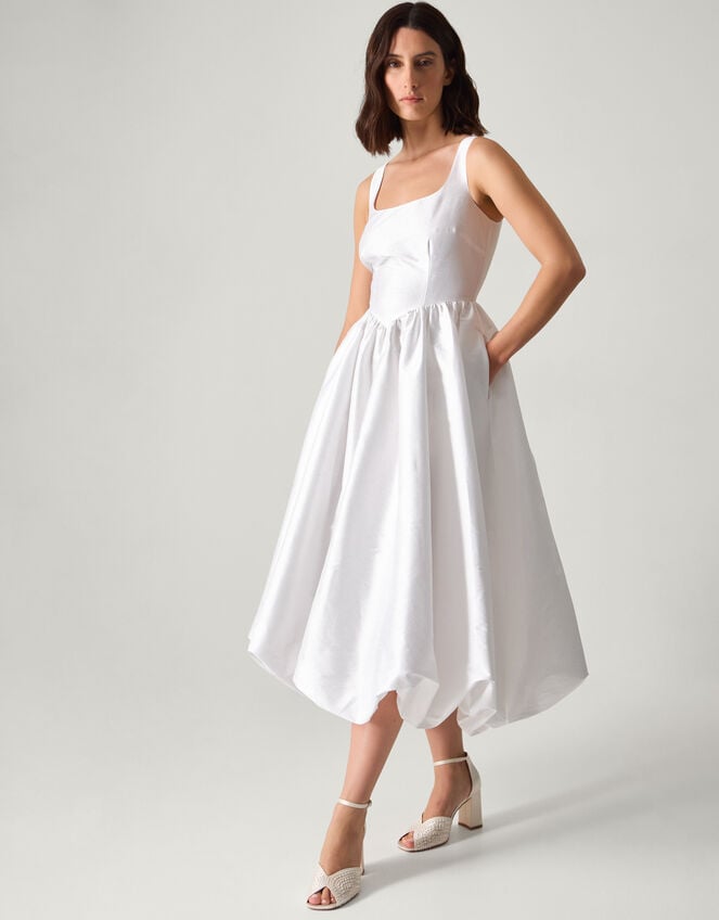 Monsoon Mia sleeveless drop waist midi wedding dress ivory