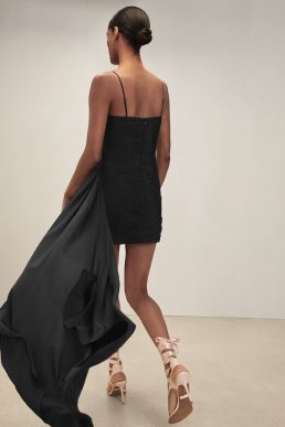 Reiss Sophie Royal Ballet Pleated Mini Dress in Black