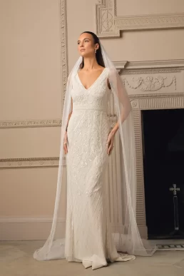 Coast Honoured Plunge Floral Vintage Embellished Wedding Dress