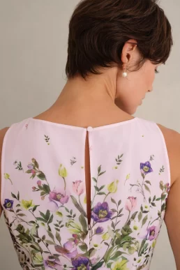 Hobbs Carly Floral Dress Pink Floral Multi Blush