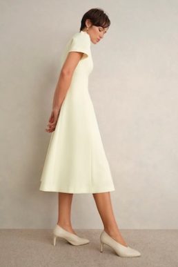 Hobbs Eliana Seam Detail Dress Ivory