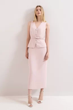 Phase Eight Hilda Midaxi Dress Pink Blush
