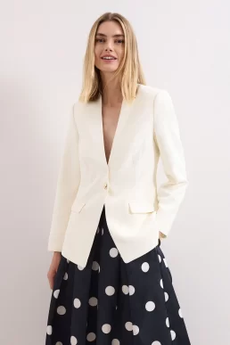 Phase Eight Ivory Twill Blazer