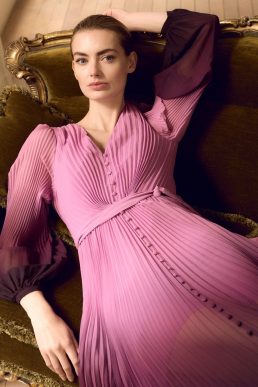 Phase Eight Mira Ombre Midi Dress Purple Multi