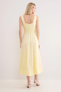 Phase Eight Zahira Midi Bridesmaid Dress Pale Yellow