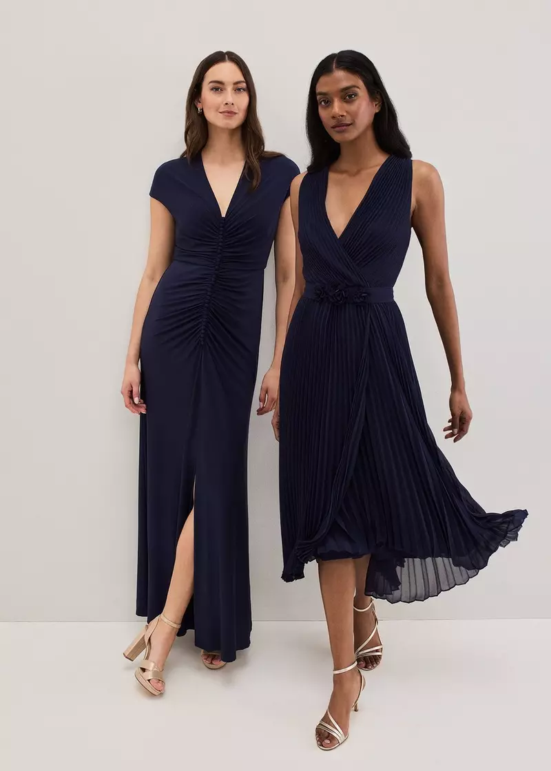 222591351-07-daisy-navy-ruched-maxi-dress Daisy Navy Ruched Maxi Dress