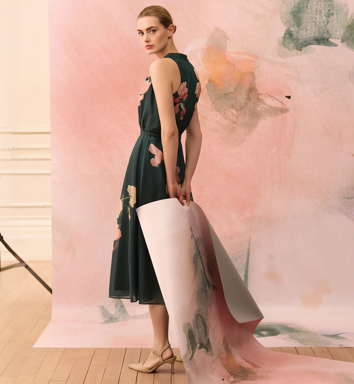 Lucinda Midi Dress green multi