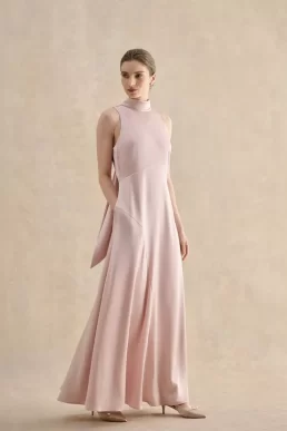 Hobbs Marilyn Maxi Dress Blush Pale Pink