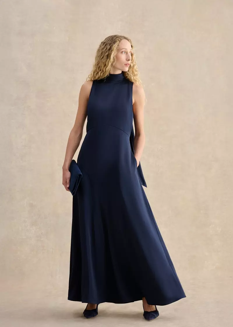 Hobbs Marilyn Maxi Dress Midnight Navy