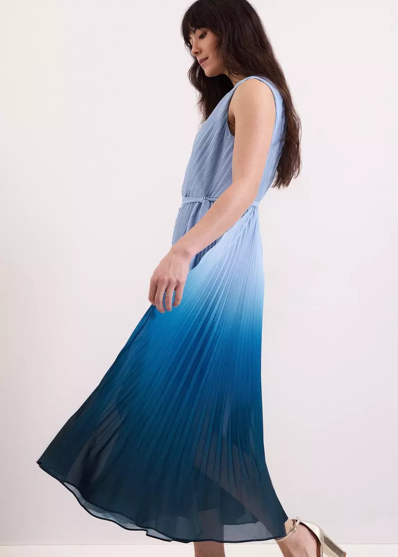 Phase Eight Mira Ombre Dress Blue