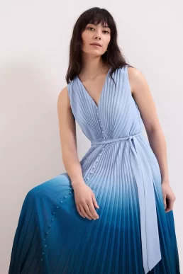 Phase Eight Mira Ombre Dress Blue