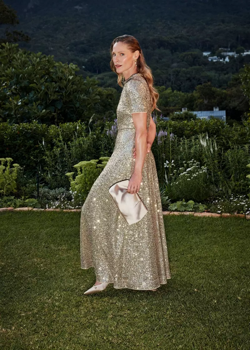 Shirley Sequin Trimmed Maxi Dress