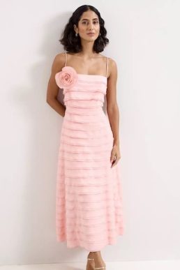 Phase Eight THE GOODWOOD EDIT Maben Layered Maxi Pink