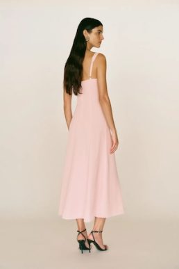 Reformation Aislinn Dress Cherry Bloom Blush Pink